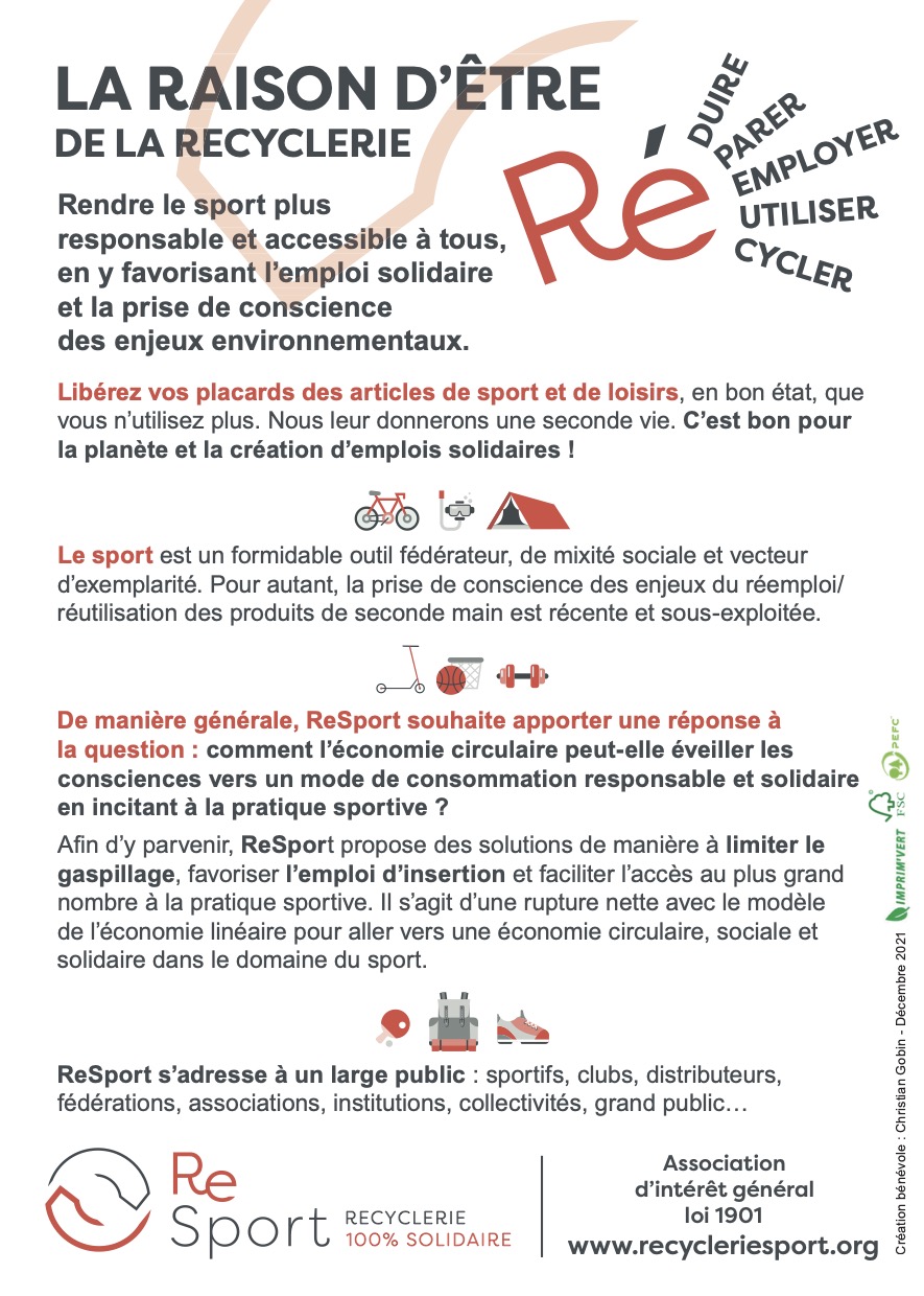 Raison d’être de Resport Raison d'être de Resport
