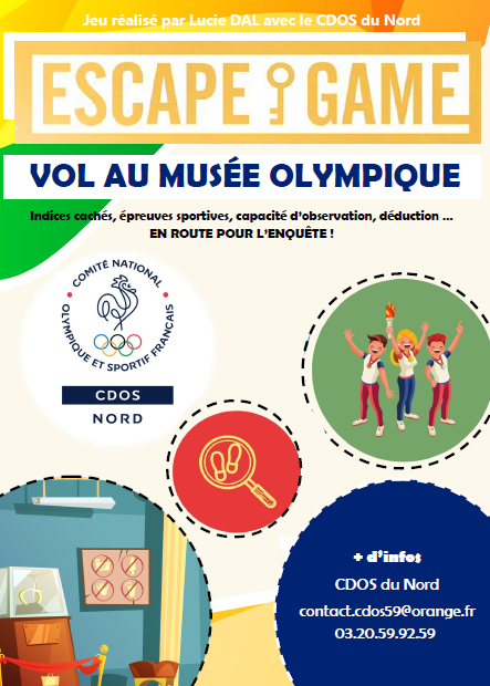 ESCAPE GAME POUR LES ENFANTS – Comité Départemental Olympique du Nord